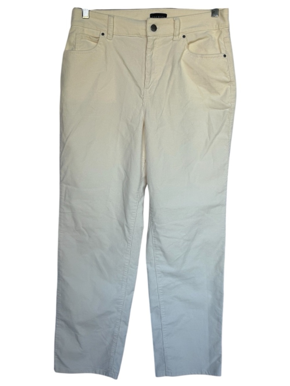 Talbots Corduroy Pants Straight Leg yellow butterCream Stretch 10P Petite Womens
